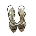 Caparros  size 9 womens silver glitter strap heels 4” heels Photo 3