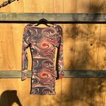 Dolls Kill Reeling Colors Sheer‎ Cut Out Dress size large black bead  marbled Photo 8