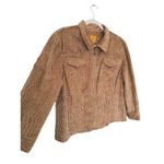 Ruby Rd Vintage Faux Fur Crocodile Leather Jacket Retro Large Brown Boho Earthy Photo 5