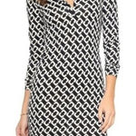 Diane Von Furstenberg  DVF Chain Link Reina 100% Silk Dress 3/4 Sleeve Womens‎ 2 Photo 0