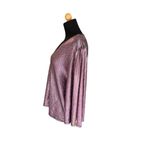 Carmela  PINK METALLIC GLITTER TOP BLOUSE Photo 6
