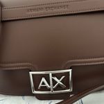 Armani Exchange Brown saddle messenger Crossbody Bag – AX Logo Clasp, NWT Photo 3