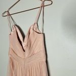 AMSALE Blush Pink Sweetheart Neckline Hourglass Chiffon Strap Maxi Dress Size 6 Photo 11