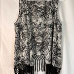 Democracy  Women's Sleeveless Boho Fringe Open Vest‎ Size Large Photo 1