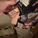 For Love & Lemons NWT - Melrose Pleated Bra in Black Floral Photo 8