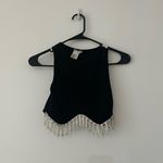 ZARA  Jewel Rhinestone Viral Blogger Favorite Black Tank Top Size XS/S Photo 2