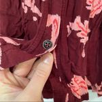 Anthropologie Maeve Burgundy Floral Swing Blouse Womens 8 Sleeveless Boho Beachy Photo 3