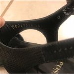 Hugo Boss black leather ankle strap heels Photo 5