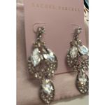 Rachel Parcell  Gold Leaf Crystal Drop Chandelier Earrings Photo 1