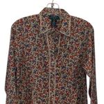 Lauren Ralph Lauren Floral Cotton Button up Shirt cream embroidered Lace Trim Red Size undefined Photo 4