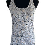 Lululemon Cool Racerback Tank Not So Petite Fleur Silver Spoon Gray floral Photo 0