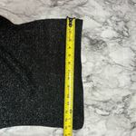 Free People knit tube top dress black metallic silver fit and flare mini small Photo 5