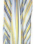 Eloquii  Striped V-Neck Bell Sleeve Midi Dress in Blue/Yellow/White Photo 3