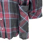 ZARA  Plaid Long Sleeve Mini Shirt Dress Red Gray Size S Photo 4