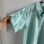 Hinson Wu Lulu Ruffle Elbow Sleeve Shirt Size M Blue Size M Photo 1