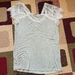 Womens Sage Green/ Cream Lacs Blouse Photo 0