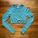Gymshark  Vital Seamless Crop Top Long Sleeve Green Small Photo 1