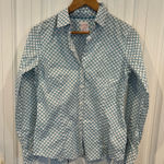 Brooks Brothers ‎ Teal And White Tailored Fit Button Down Size 2 Photo 0