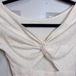 Arizona Jeans Arizona Jean Company Cream Twist back Crop Top women’s long sleeves small Photo 6