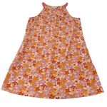 Cabana‎ Life Pink Orange Floral Sleeveless Stretch Dress Size LARGE Pockets Photo 3