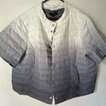 Talbots  Plus size Ombré Gray Puffer Jacket lightweight short sleeve size 3X Photo 0