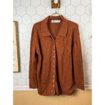 Free People Beach Rust Zuma Buttondown Sweater - Size - Small Photo 5