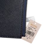 Michael Kors Jet Set Travel Large Wallet Navy Saffiano Leather Zip Around NWT Blue Photo 4