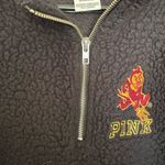 PINK - Victoria's Secret  Arizona State (ASU) Half-Zip Sherpa Sweatshirt Photo 3