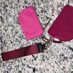 Lululemon  Dual Pouch Wristlet Sonic Pink Pomegranate Detachable Zip Wallet  Photo 7