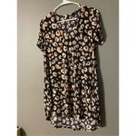 Honeyme  Animal Print Short Sleeve V Neck Tunic Top Size Medium Photo 1