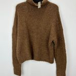 J.Crew Turtleneck Sweater Boucle Yarn Textured Relaxed Caramel Brown Medium NWT Photo 2
