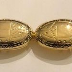 Vintage Signed Gay Boyer Gold Tone Retro Interlocking Belt Buckle Photo 0