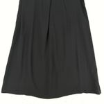 Eileen Fisher  Black 100% Silk Pleated Straight Skirt Crepe Large Maxi Long Large Photo 3