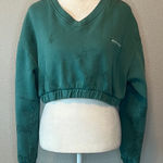 Alphalete Tie Dye Cropped VNeck Sweatshirt Green Size Small Photo 0