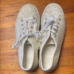 Stylish White Glitter Sneakers by David Bridal Studios Size 10 Photo 0