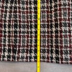 Calvin Klein  Plaid Tweed Topper Jacket Womens 2 Red Black White Long Blazer Coat Photo 8