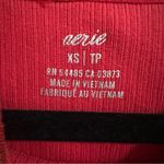 Aerie  New Love Cropped Corded Hoodie Orange Coral XS Photo 3