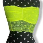 Bongo Juniors Bralette Strapless Lace Bra Top Safety Yellow Womens Medium NEW Photo 0