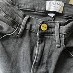 frame denim Frame Jeans Womens Black Le High Straight Stagger Raw Hem Black Wash Siz… Photo 3