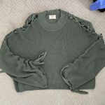 Aritzia Dark Green Tie Sweater Photo 0