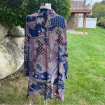 Umgee Boho Print Long Sleeve Tunic or Dress Blue & Pink Photo 7