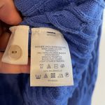Lands' End Sweater Women's Size XLP Cardigan Sweater Blue Cablenknit V Photo 9