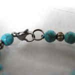 Source Unknown Southwestern Sparkle Bling Faux Turquoise Silver Tone Rhinestone Accent Necklace Photo 3