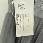 Paige Hayley Formal Dress Fit N Flare Gray Sleeveless Halter Neckline Size 10 Photo 8