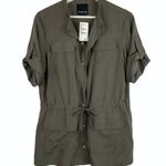 TROUVÉ Military Style Utility Button Up XS NWT Photo 0