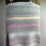 Paris Sports Club Vintage 90s  soft striped oversized sweatshirt, size XL Photo 4