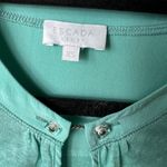 Escada sport aqua 100% linen‎ 3/4 sleeve top women’s size XS Green Photo 4