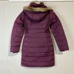 Joules Women’s Caldecott Long Padded Faux Fur Hooded Jacket Burgundy NWT Photo 9