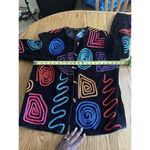 Allure 80s Vintage Sweater Triangle Swirly Novelty Print Cozy Unique M Button Up Black Size M Photo 7