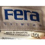 Black Fera Ski Pants sz 10 Long Tailored Stirrup Insulated Ski Pants Wool Blend Photo 3